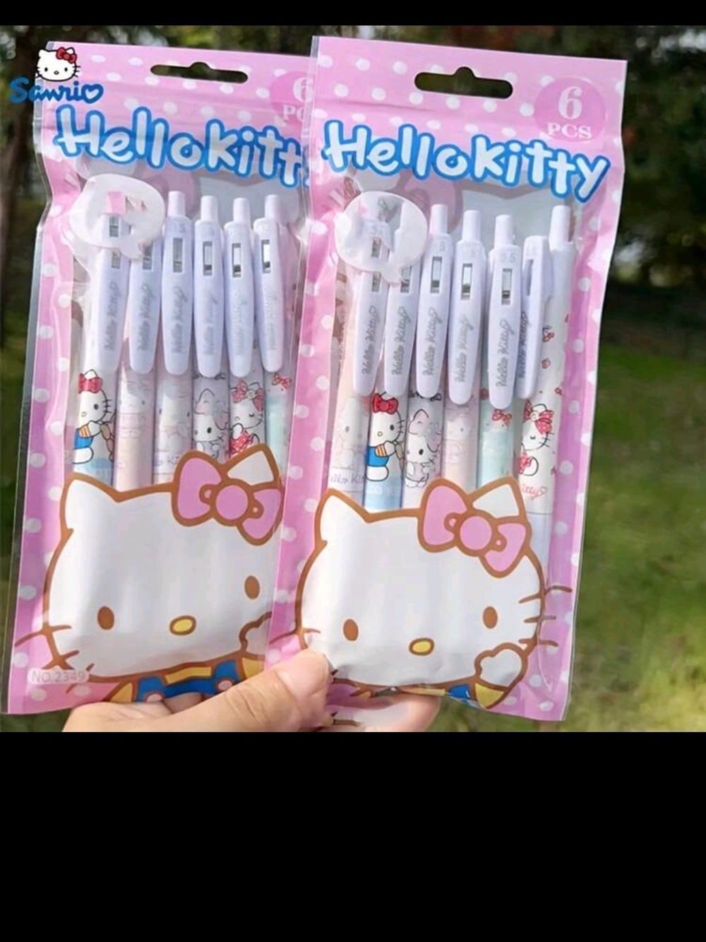 Hello Kitty Pink Polka Dot Multi-Pack Ink Pens One Pack